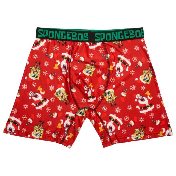 Mens Nickeloden SpongeBob Santa Boxer Briefs