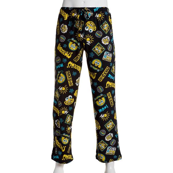 Mens SpongeBob SquarePants Pajama Pants - Black