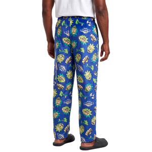 Mens Rick & Morty Retro Silky Fleece Pajama Pants alternate view