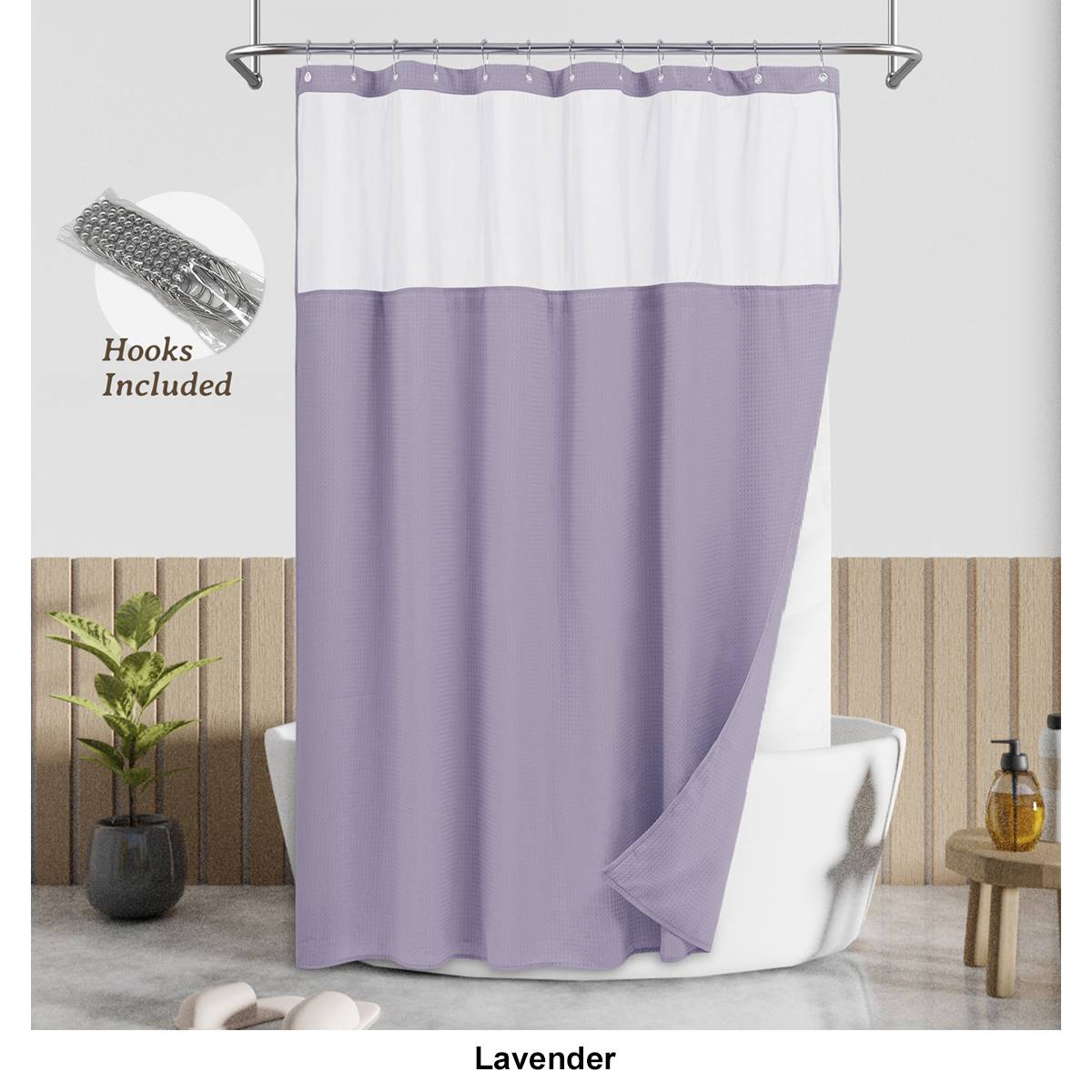 Awesome Home Waterproof Polyester Honeycomb Dobby Shower Curtain