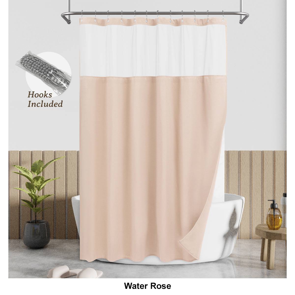 Awesome Home Waterproof Polyester Honeycomb Dobby Shower Curtain