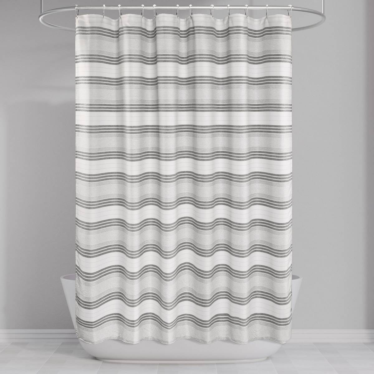 Awesome Home Horizontal Beach Stripe Shower Curtain