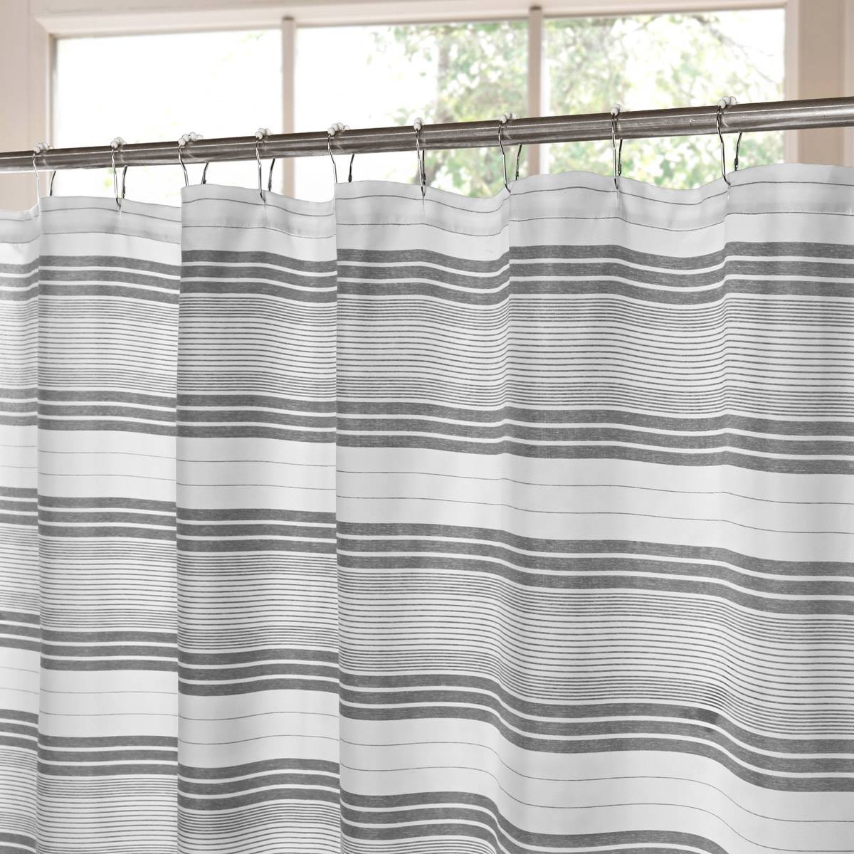 Awesome Home Horizontal Beach Stripe Shower Curtain