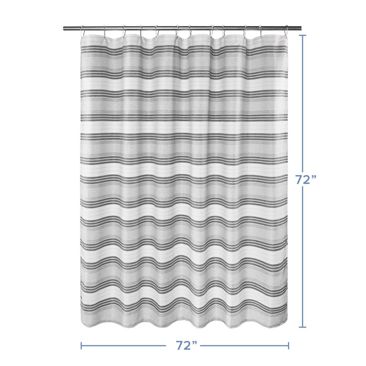 Awesome Home Horizontal Beach Stripe Shower Curtain