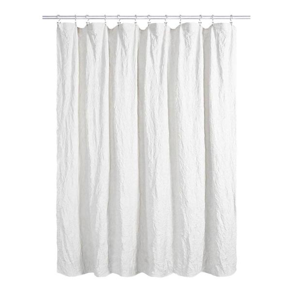 Awesome Home Solid Eco Friendly Crinkle Shower Curtain alternate view