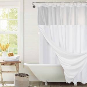 Awesome Home Starburst Crinkle Snap-In Liner Shower Curtain