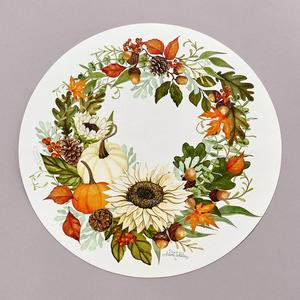 Farmhouse Fall Reversible Round Placemat alternate view