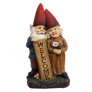 Hi-Line Gift Robert & Sofia Standing Gnome Couple Garden Statue