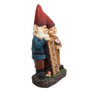 Hi-Line Gift Robert & Sofia Standing Gnome Couple Garden Statue alternate view