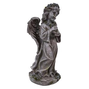 Hi-Line Gift Angel Child Holding Bird Garden Statue alternate view