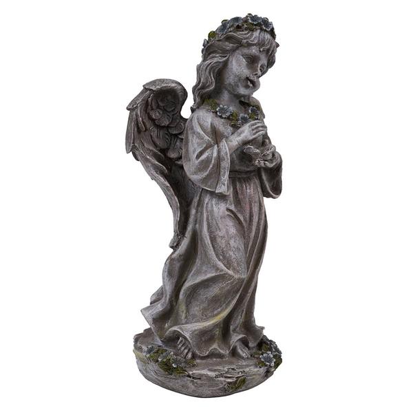 Hi-Line Gift Angel Child Holding Bird Garden Statue alternate view
