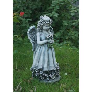 Hi-Line Gift Angel Holding Flowers Garden Statue alternate view