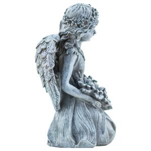 Hi-Line Gift Kneeling Angel Holding Flowers Garden Statue alternate view