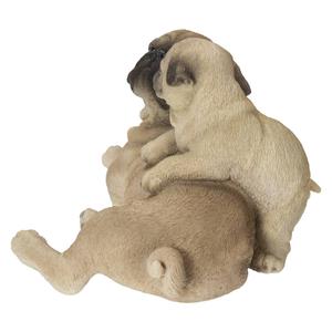 Hi-Line Gift Mother & Baby Pug Garden Statue alternate view