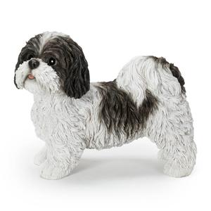 Hi-Line Gift Black & White Standing Shih Tzu Garden Statue alternate view