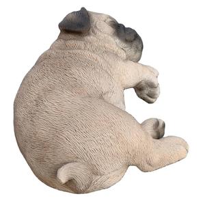 Hi-Line Gift Cozy Brown Sleeping Pug Puppy Garden Statue alternate view