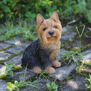 Hi-Line Gift Sitting Yorkshire Terrier Garden Statue alternate view