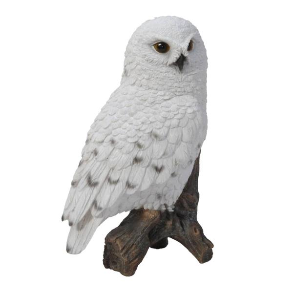 Hi-Line Gift Small Snowy Owl Garden Statue alternate view