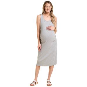 Womens Fair Hope Sleeveless Rib Long Line Maternity Dress alternate view