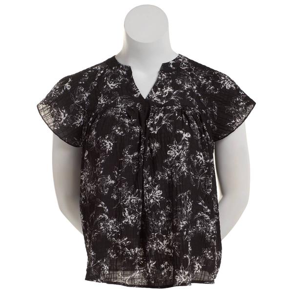 Womens Fair Hope Cap Sleeve Abstract Blouse