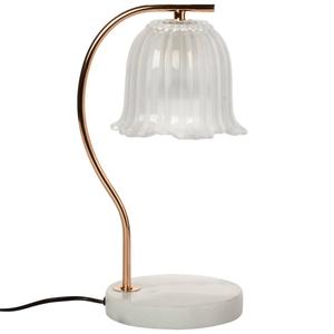 Luze Clarabell Marble Base w/ Frosted Glass Candle Warmer