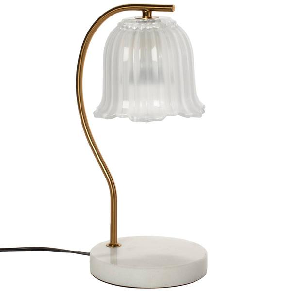 Luze Marble Base with Frosted Glass Shade Candle Warmer