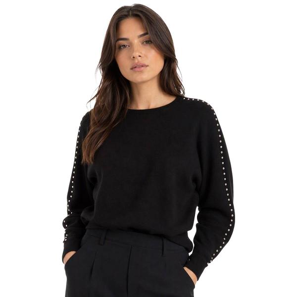 Womens Rio & Rian Long Dolman Sleeve Studded Sweatshirt alternate view