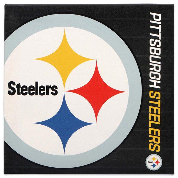 Open Road Steelers Logo Stretched Canvas