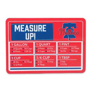 Open Road Phillies Embossed Metal Cooking Measurements Magnet