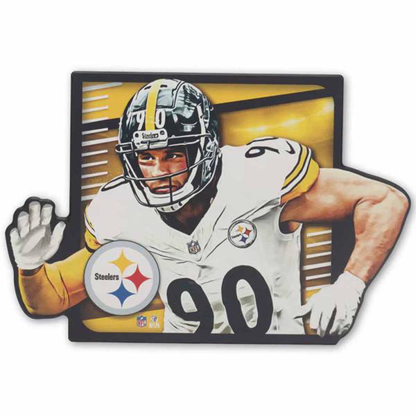 Open Road Steelers #90 TJ Watt Player in Motion Sign alternate view