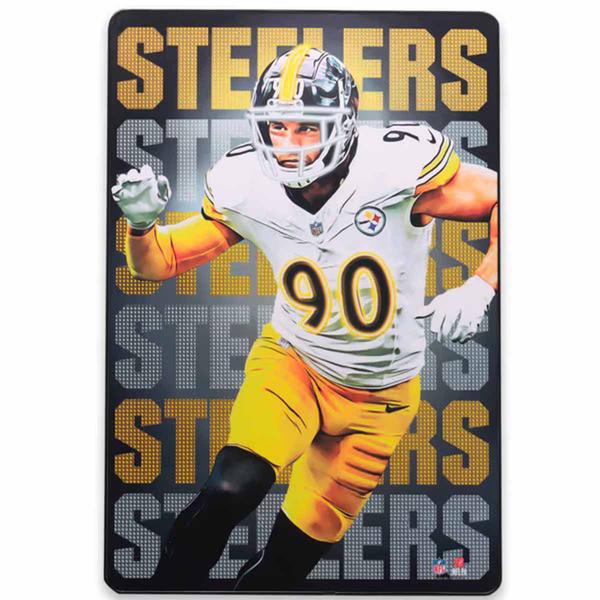 Open Road Steelers Neon Lights Framed Wood Wall Decor