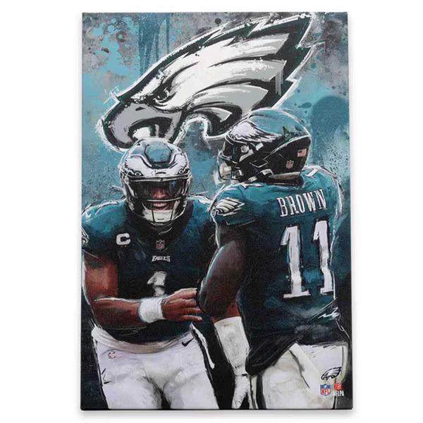 Open Road Eagles Graffiti Style Canvas Sign