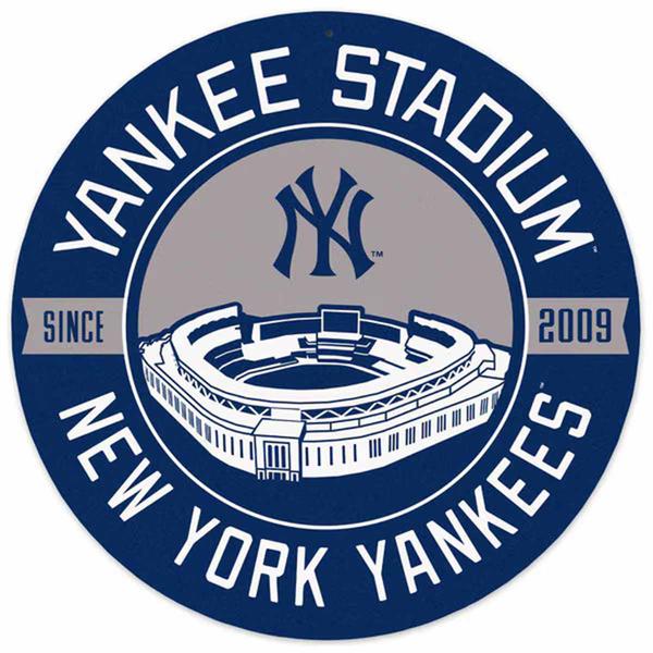 Open Road Yankees Embossed Round Metal Stadium Sign