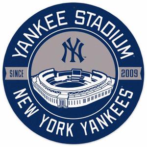 Open Road Yankees Embossed Round Metal Stadium Sign
