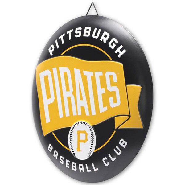 Open Road Pirates Embossed Metal Round Club Sign alternate view