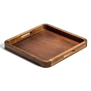 Kalmar Home Acacia Wood Square Serving Tray