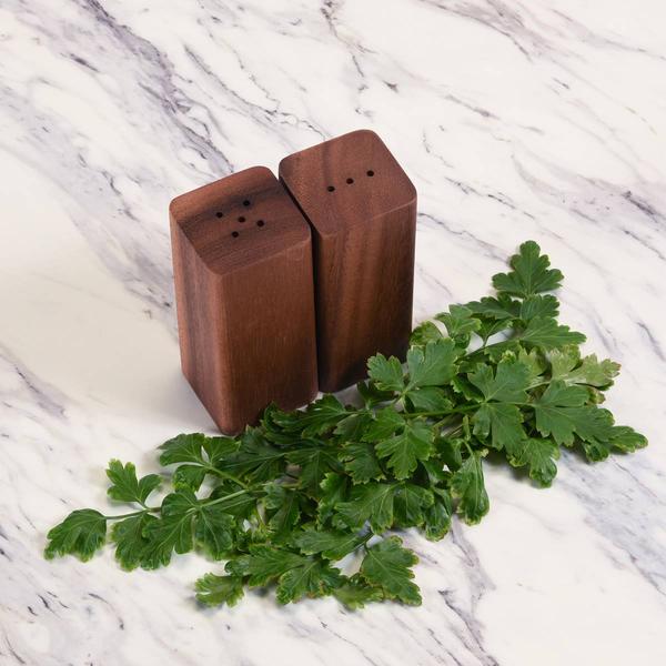 Kalmar Home Acacia Wood Salt & Pepper Shakers alternate view