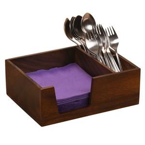 Kalmar Home Acacia Wood Flatware & Napkin Holder alternate view