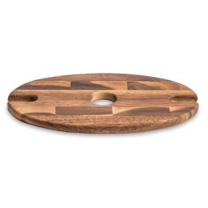 Kalmar Home Acacia Wood Wine Glass Caddy alternate view