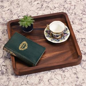 Kalmar Home Acacia Wood 15in. Square Serving Tray alternate view