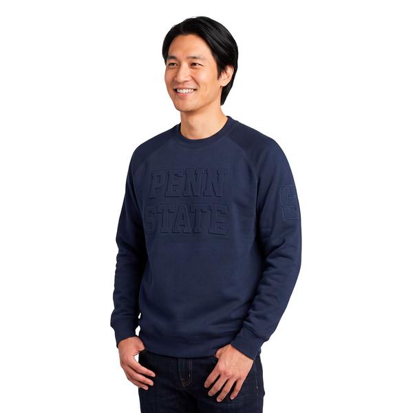 Mens E5 Penn State Embossed Crew Neck Sweatshirt alternate view