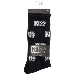 Mens Perri's Kiss Logo Crew Socks - Black