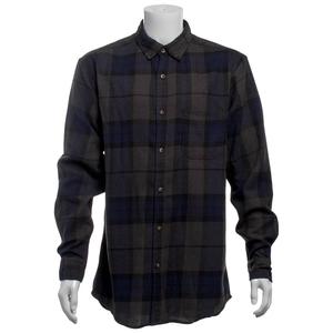Mens Big & Tall Mountain Ridge Flannel Shirt-Black/Blue/Charcoal alternate view