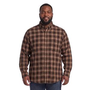 Mens Big & Tall Mountain Ridge Flannel Shirt - Black/Brown/Sand