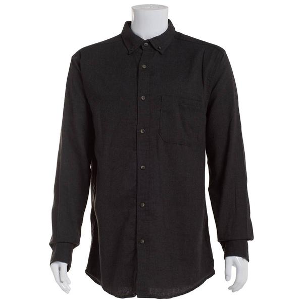 Mens Big & Tall Mountain Ridge Flannel Shirt - Black/Charcoal alternate view