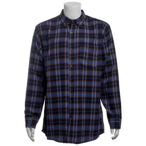 Mens Big & Tall Mountain Ridge Flannel Shirt - Charcoal/Blue alternate view