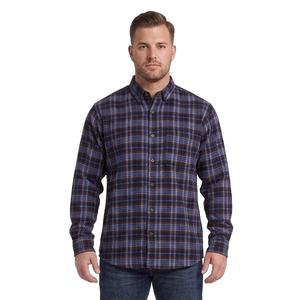 Mens Big & Tall Mountain Ridge Flannel Shirt - Charcoal/Blue