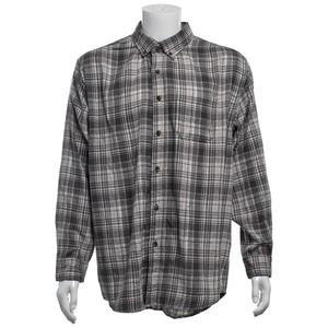 Mens Big & Tall Mountain Ridge Flannel Shirt-Charcoal/Grey/White alternate view