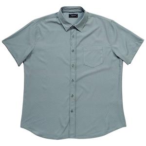 Mens Visitor Geometric Neat Short Sleeve Button Down Shirt
