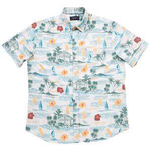 Mens Visitor Aloha Tropical Short Sleeve Button Down Shirt